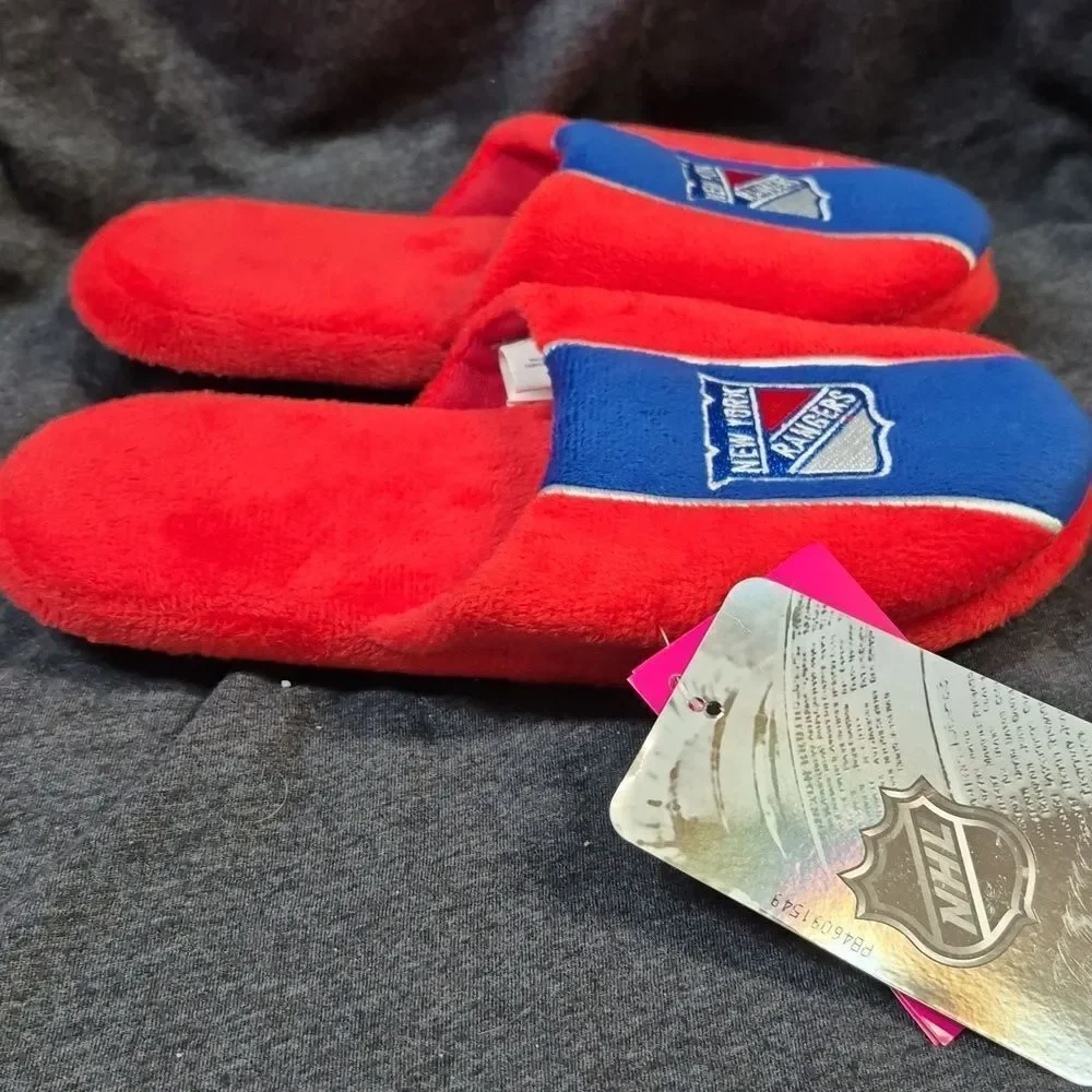 NHL New York Rangers 7/8 Slippers - NEW